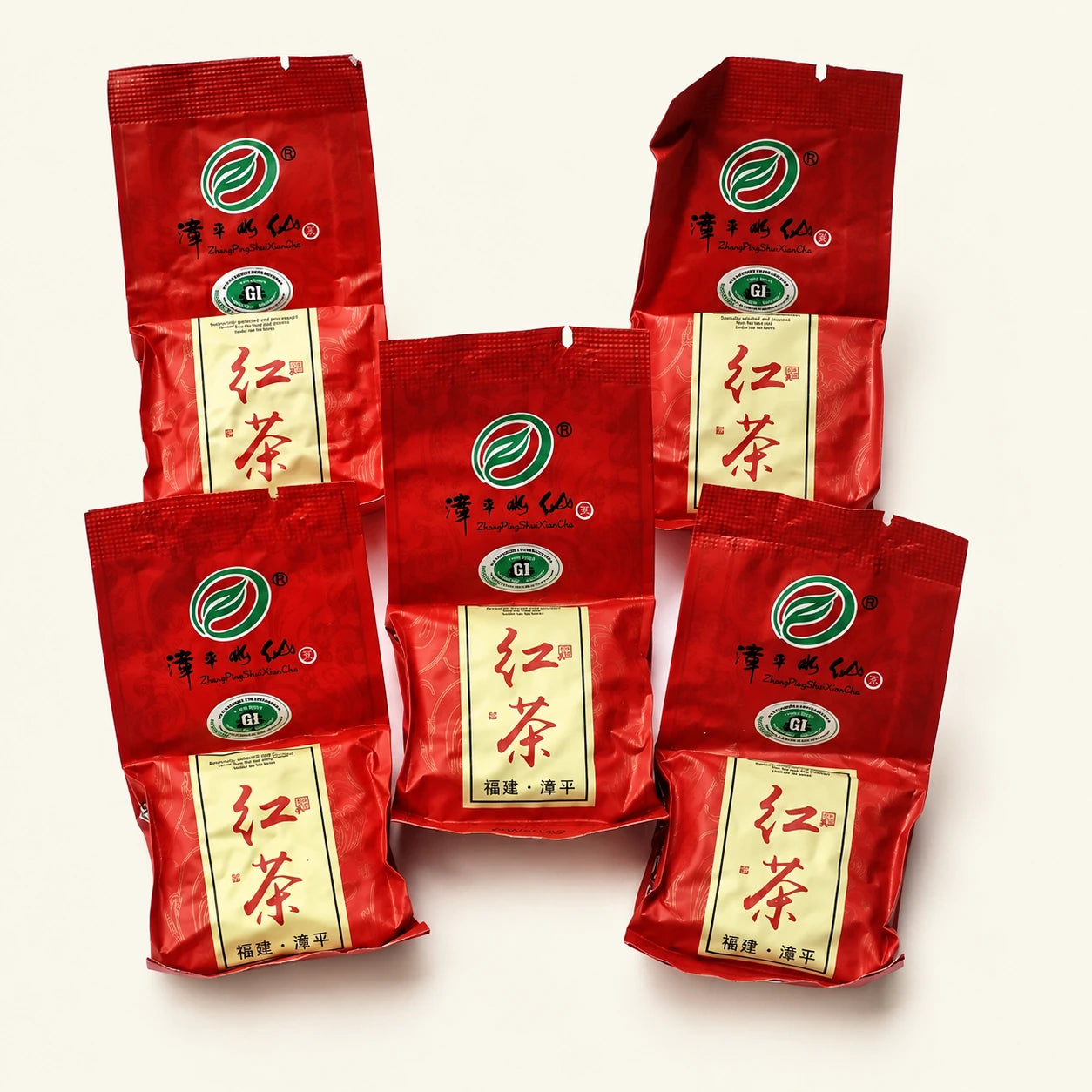 5 × Brick Zwarte Thee Shui Xian Hong – Zhang Ping Shui Xian – productfoto