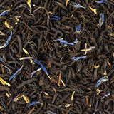 Earl Grey blue & thé Assam – thé en vrac en gros plan