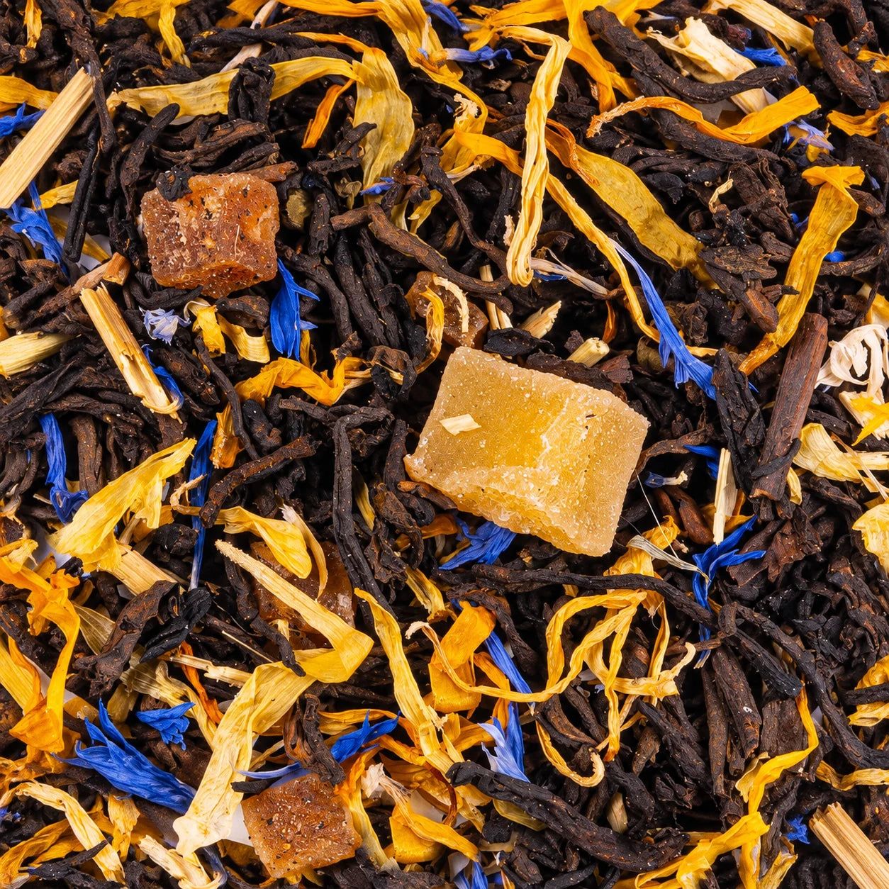 Pu Erh arôme naturel mangue-fruit de la passion – thé en vrac en gros plan