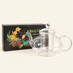 Set de fleurs de thé – 12 fleurs de thé avec théière JADE de 600 ml | Mingtea