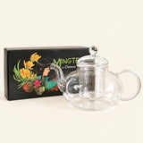 Set de fleurs de thé – 12 fleurs de thé avec théière JADE de 600 ml | Mingtea