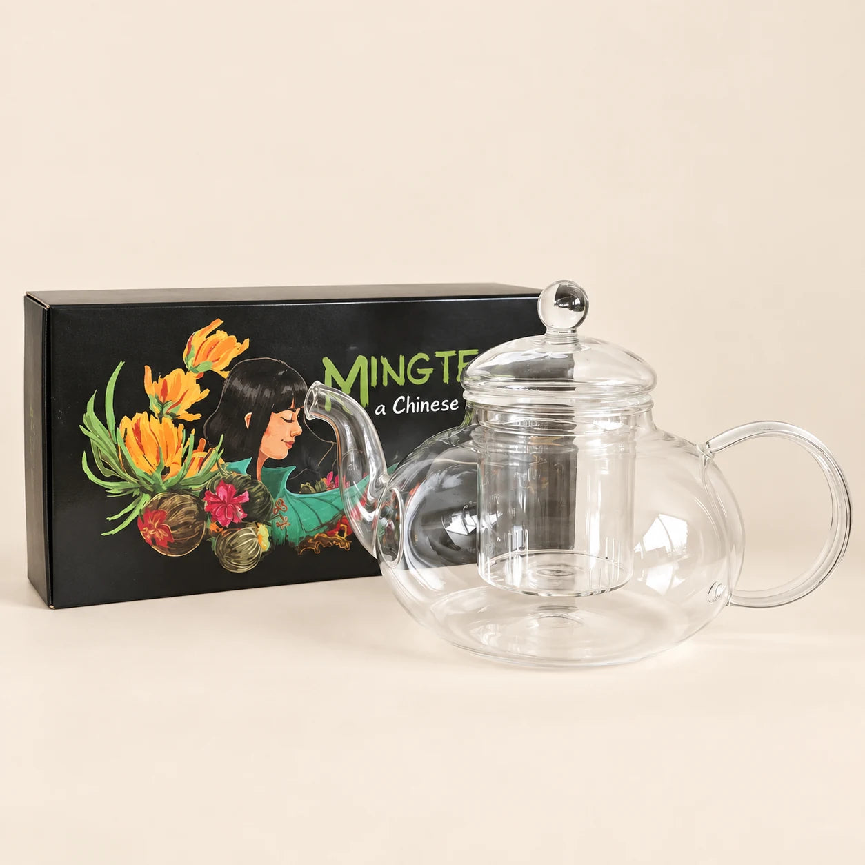 Luxus-Geschenkbox – 6 Teeblumen mit JADE-Teekanne 600 ml – zusätzliches Produktfoto