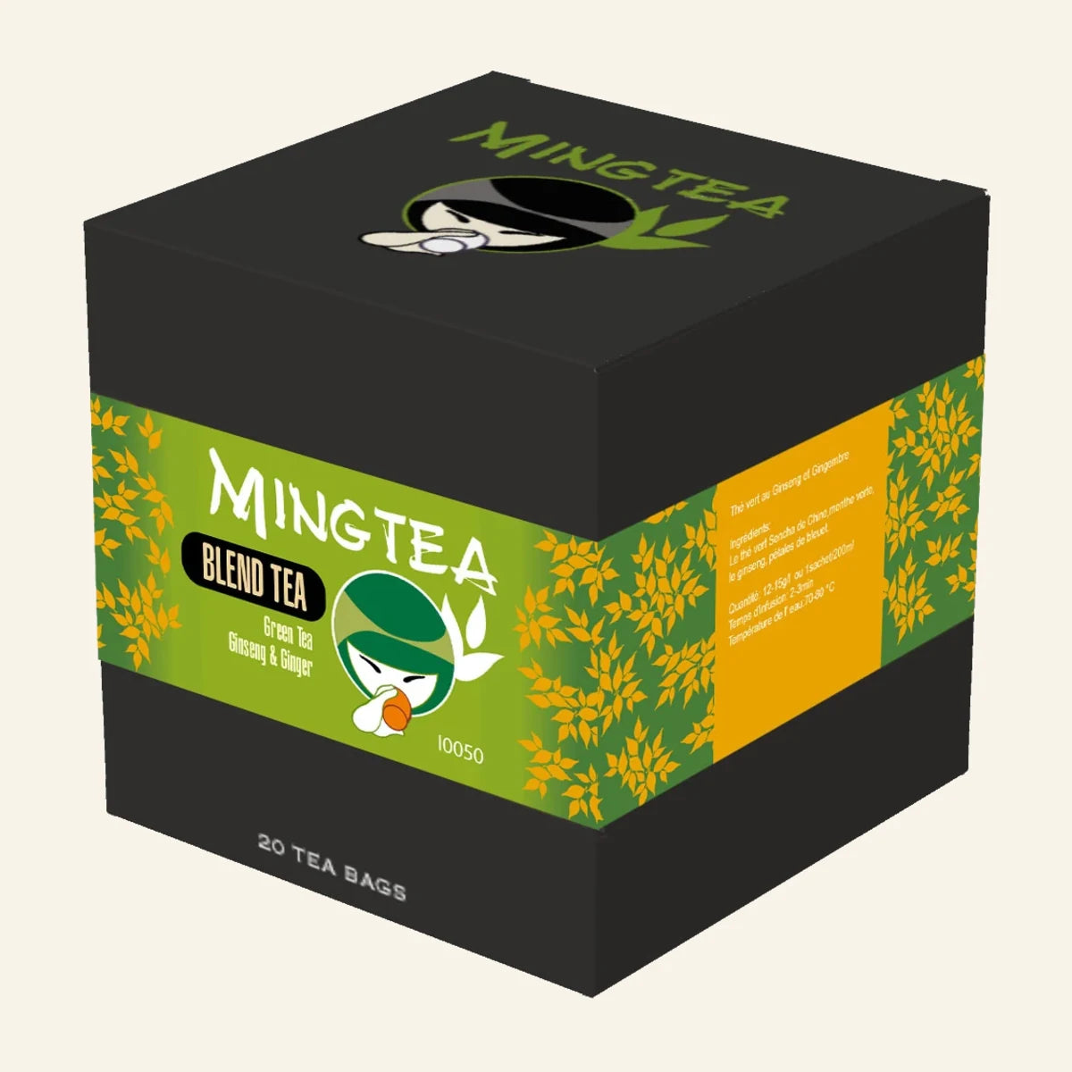Thé vert Ginseng & Gingembre - 20 sachets pyramidaux – photo du produit