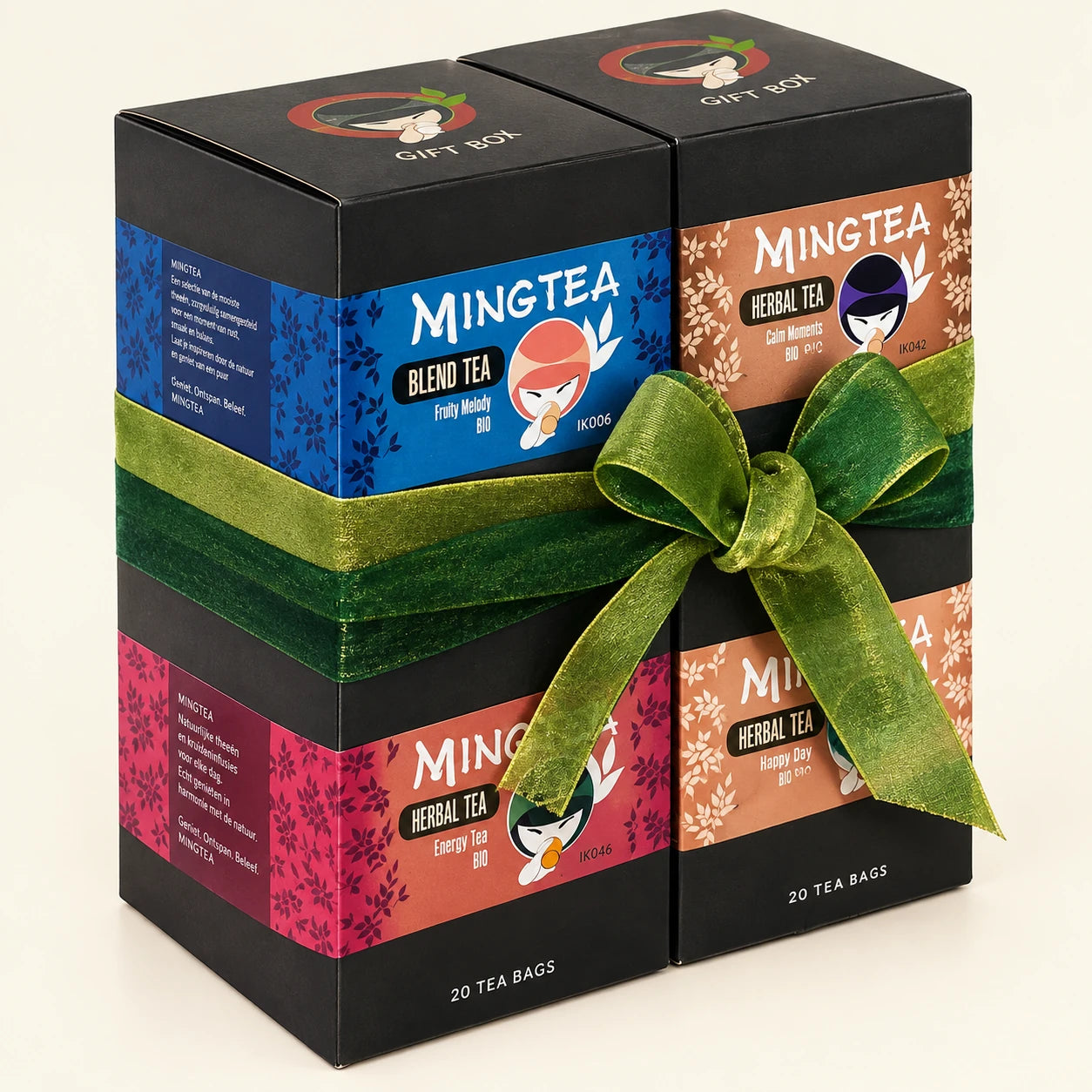 Coffret cadeau de thés Mingtea Selection N°2 – 4 × 20 sachets de thé pyramidaux | Mingtea